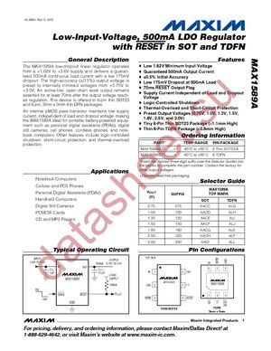 MAX1589AEZT300+T datasheet  